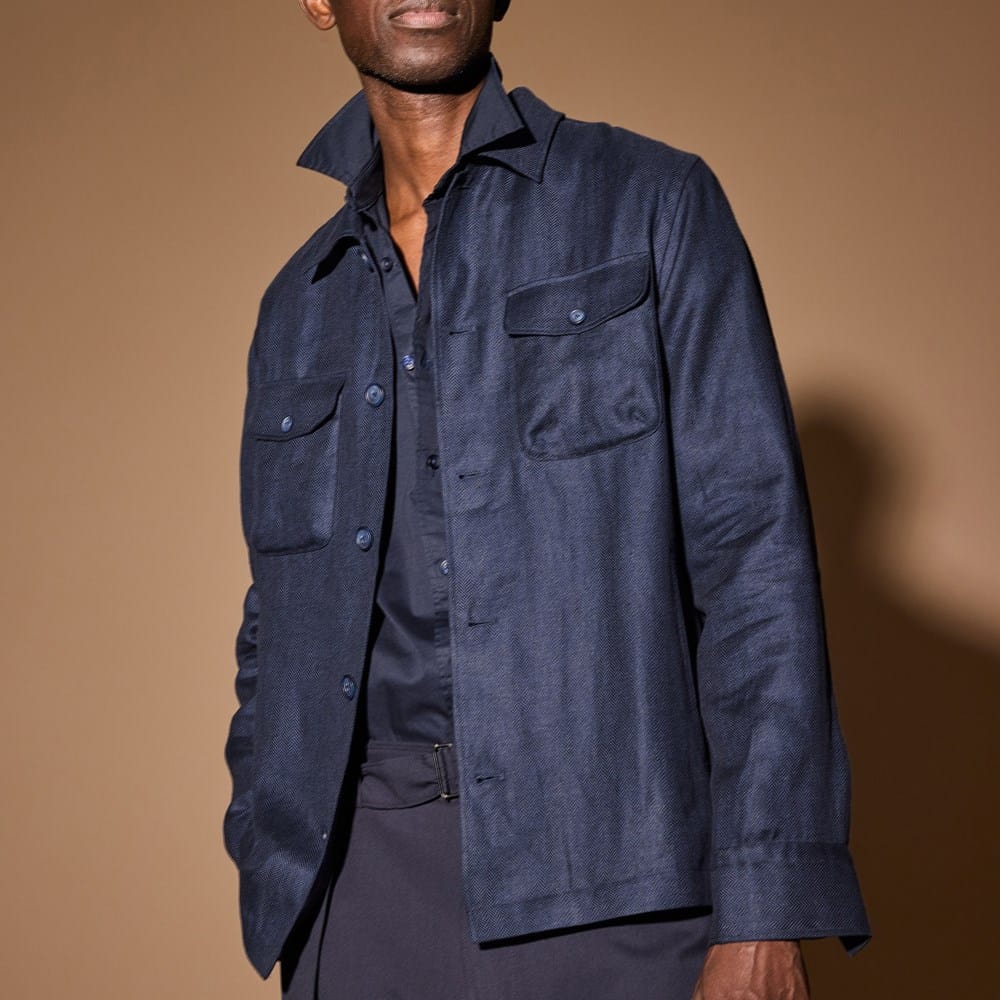 Eton Linen Four-pocket Overshirt | Men's Shirts | Allen Edmonds