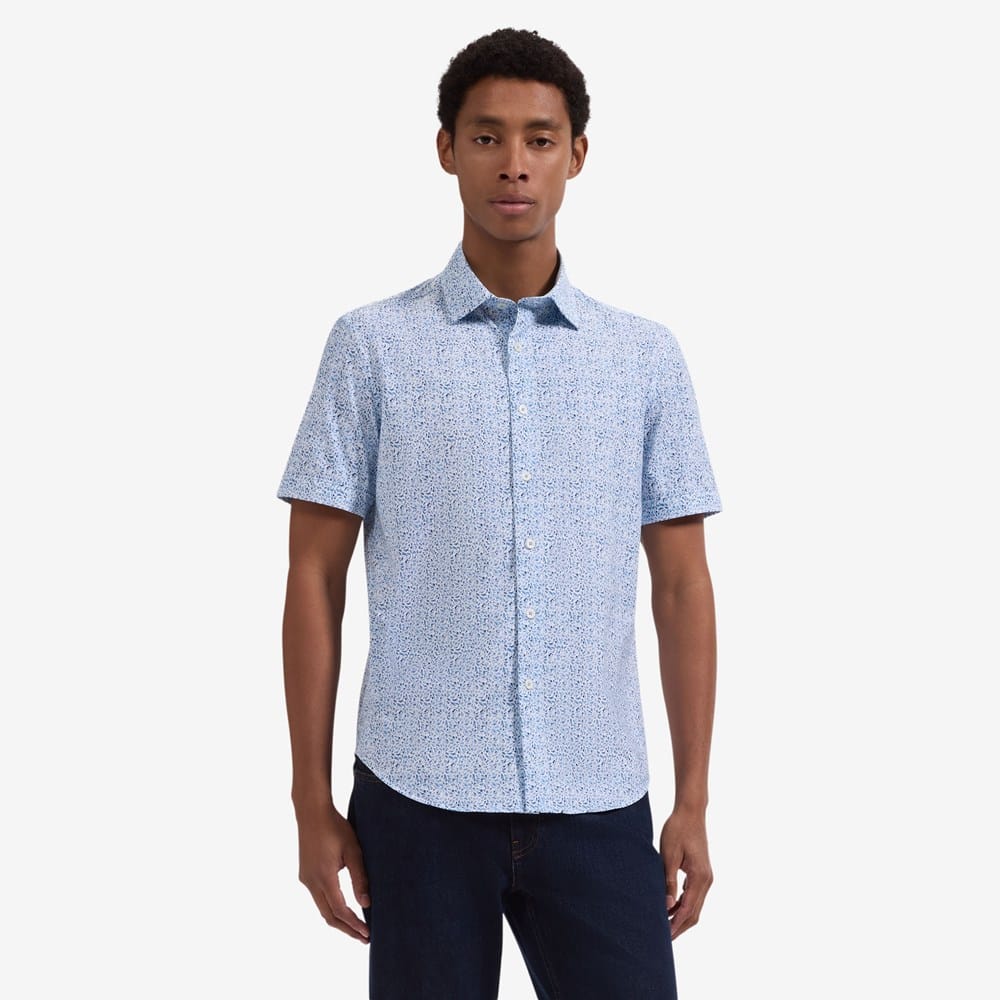 bugatchi dress shirts James Abstract Floral OoohCotton Shirt Navy / L