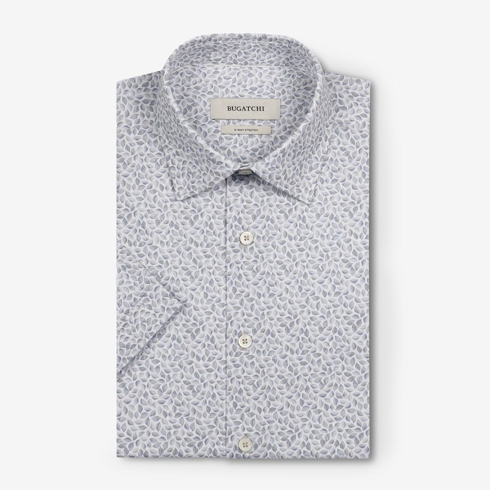 Bugatchi Miles OoohCotton Shirt in Grey, size Medium