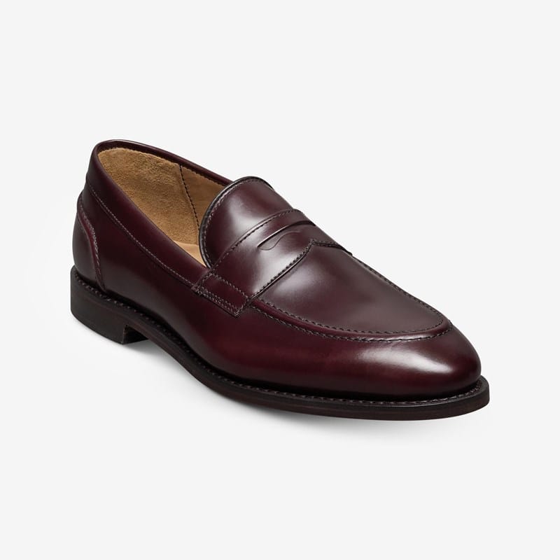 Allen Edmonds Randolph 2.0 Penny Loafer in Burgundy Leather, size 10.0 3E