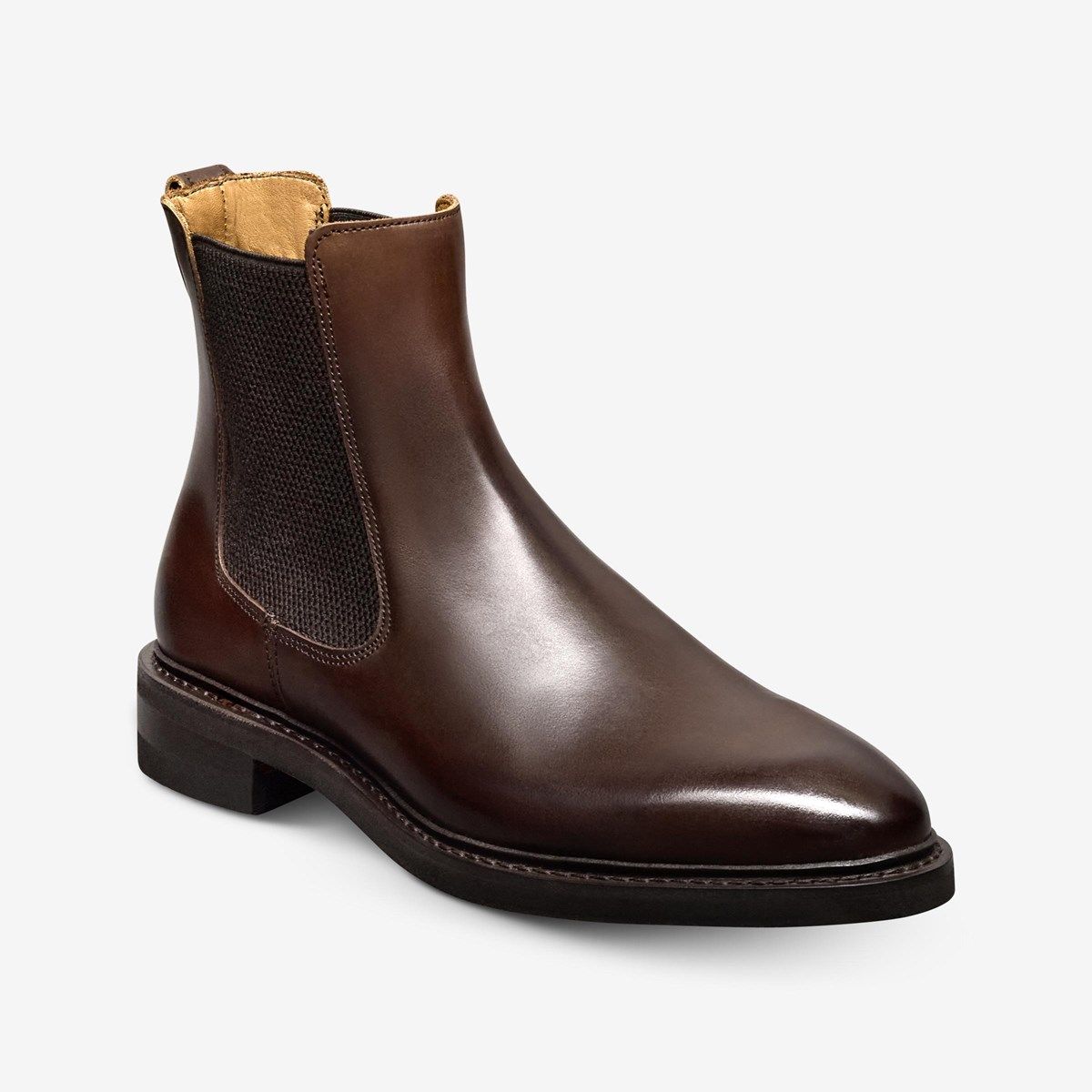 mens brown ankle dress boots Handmade Men Hand Burnish Oxfords Boot, Brown Lace up for Set on a textured TPR outsole with a 0.98 Men's Brown Boots | Allen