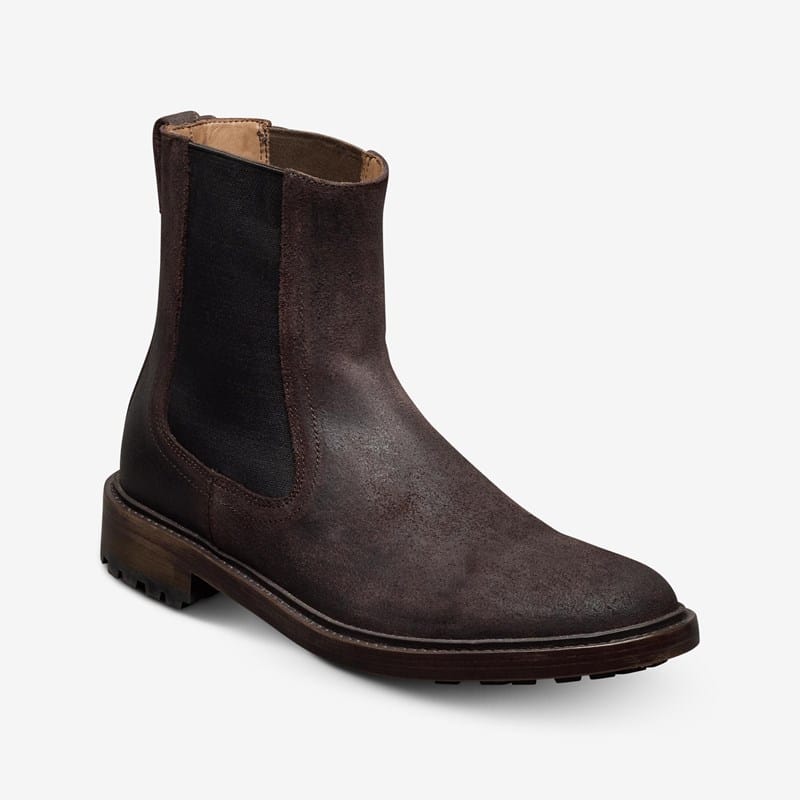 Allen Edmonds Marshall Chelsea Boot Boots in Dark Brown Waxy Leather, size 10.5 D